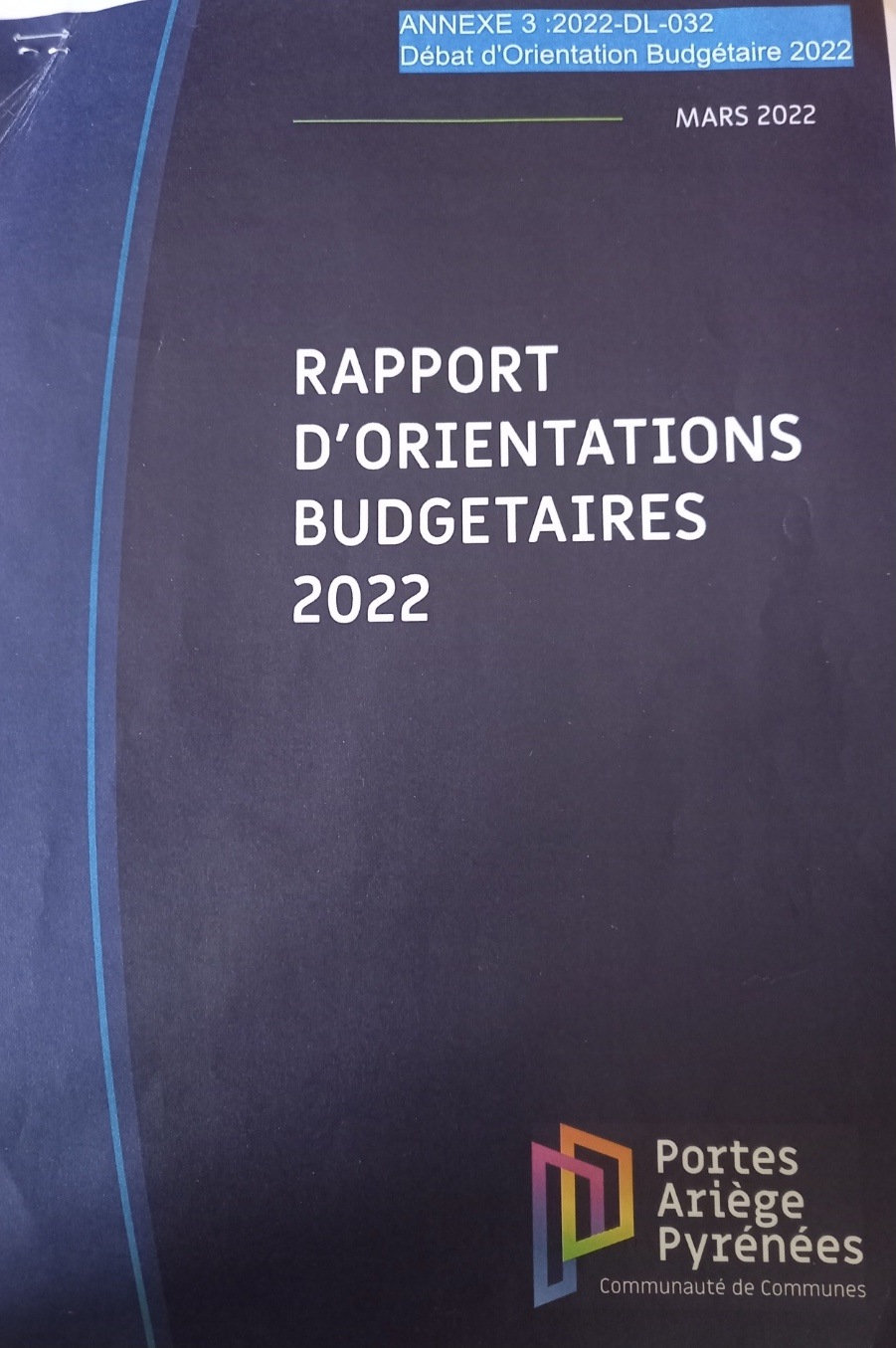 You are currently viewing Orientations budgétaires de la CCPAP : débat du 24 mars 2022