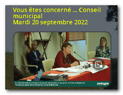 Lire la suite à propos de l’article Conseil municipal de Pamiers 20-09-2022