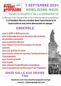 Lire la suite à propos de l’article Mobilisation pour le respect de la démocratie le 7 septembre