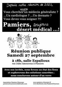 Lire la suite à propos de l’article Pamiers toujours désert médical. Parlons-en le 27/09