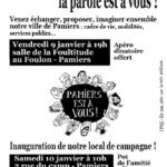 Faites vos voeux, réunions 9/01 19h au Foulon et inauguration local 10/01 10h